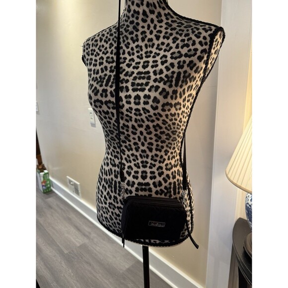 Vera Bradley 3 In 1 Crossbody Wristlet Wallet Quilted Black Shoulder Strap - Picture 5 of 8